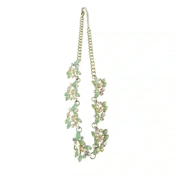 UNIQUE GOLD AND GREEN NECKLACE - Picture 2 of 2